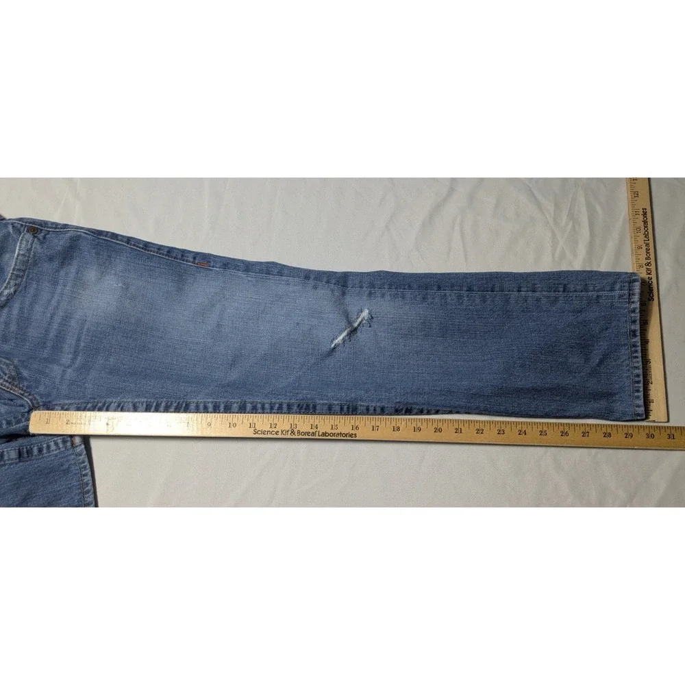TRUE RELIGION BOBBY BAGGY Men 30 (Seat 34) Distressed Blue Jeans‎ Made In USA